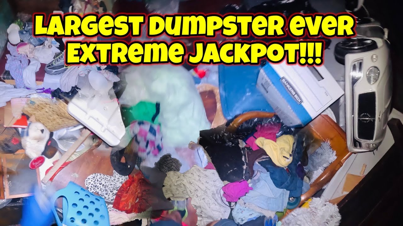 EXTREME JACKPOT SA LARGEST DUMPSTER NA INAKYAT KO #tomwallaceofficial #dumpsterdiving #vira