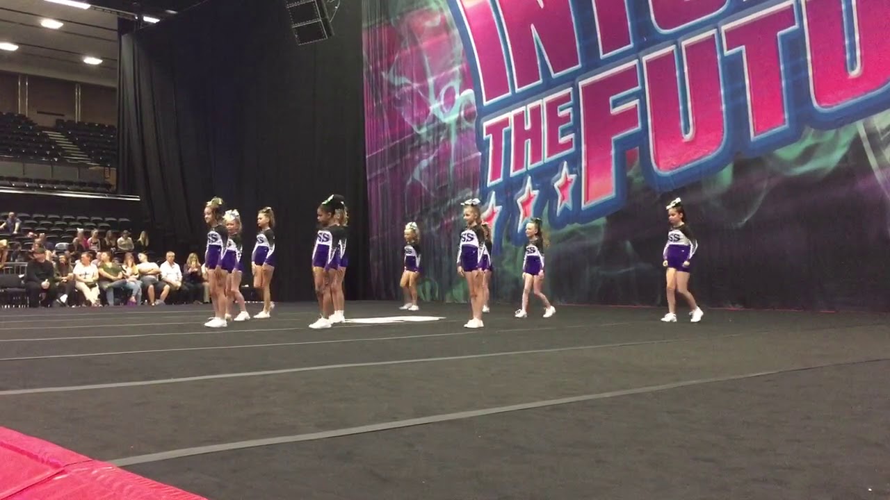 Into the future 2018 Surrey starlets cheerleading Mini lilac team