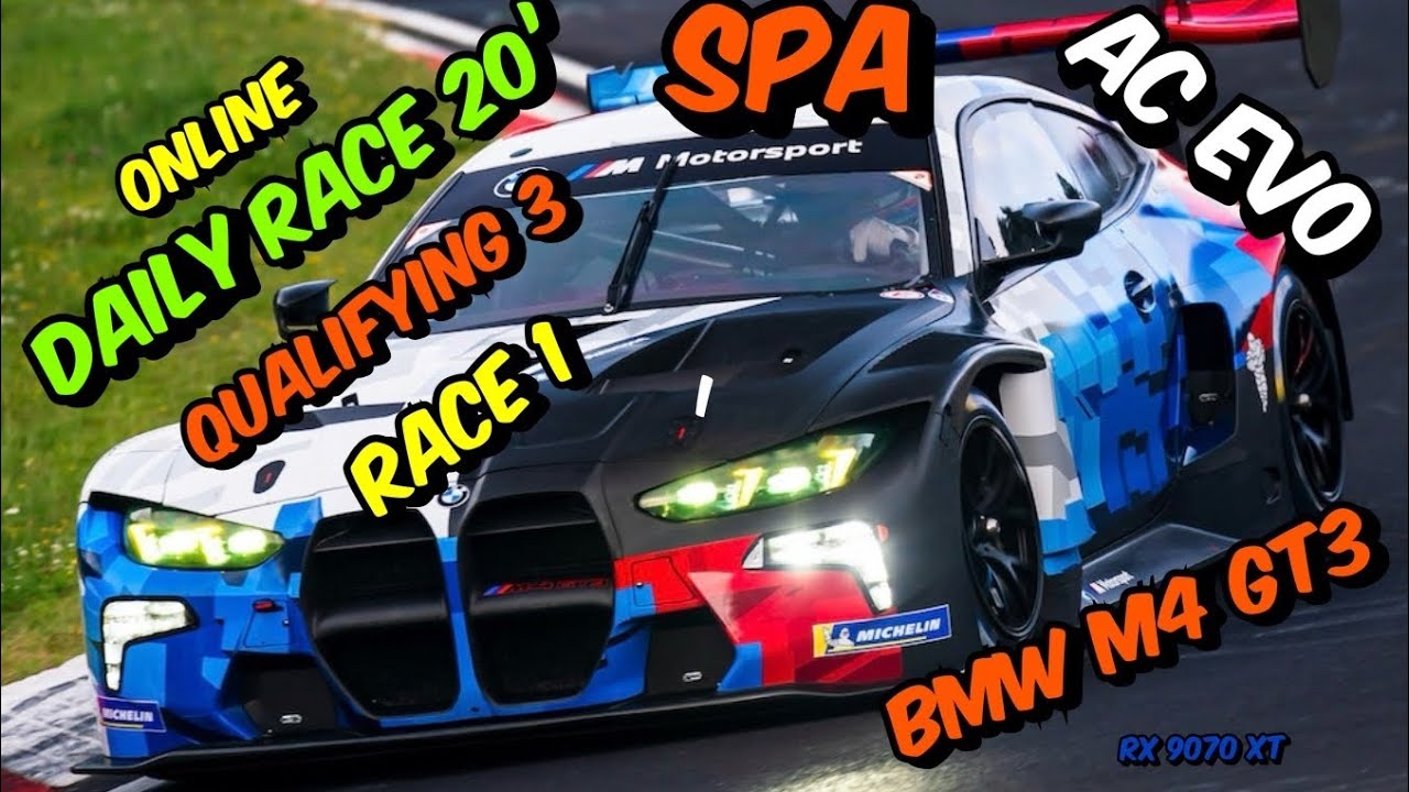 My daily race 20’ ac evo bmw m4 gt3 