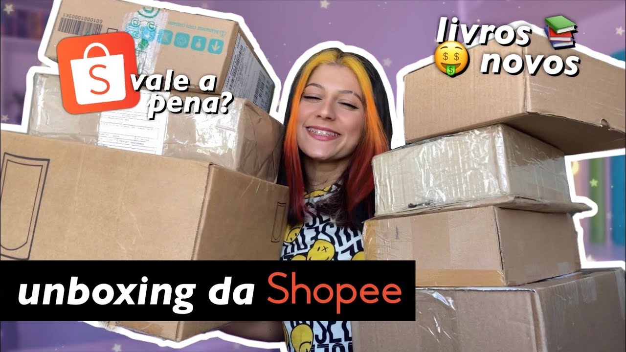 unboxing de livros por 5 reais | compras da Shopee