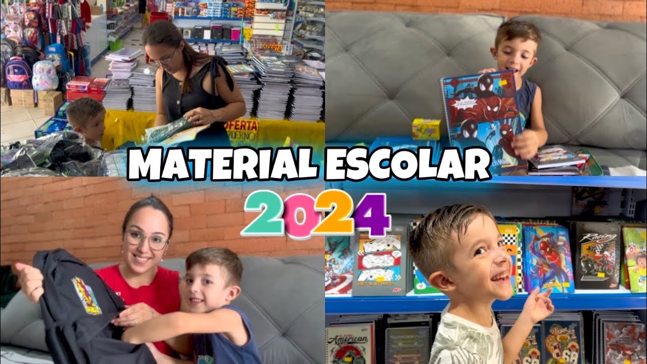 MATERIAL ESCOLAR DO MIGUEL 2024 | mãe de 4 filhos
