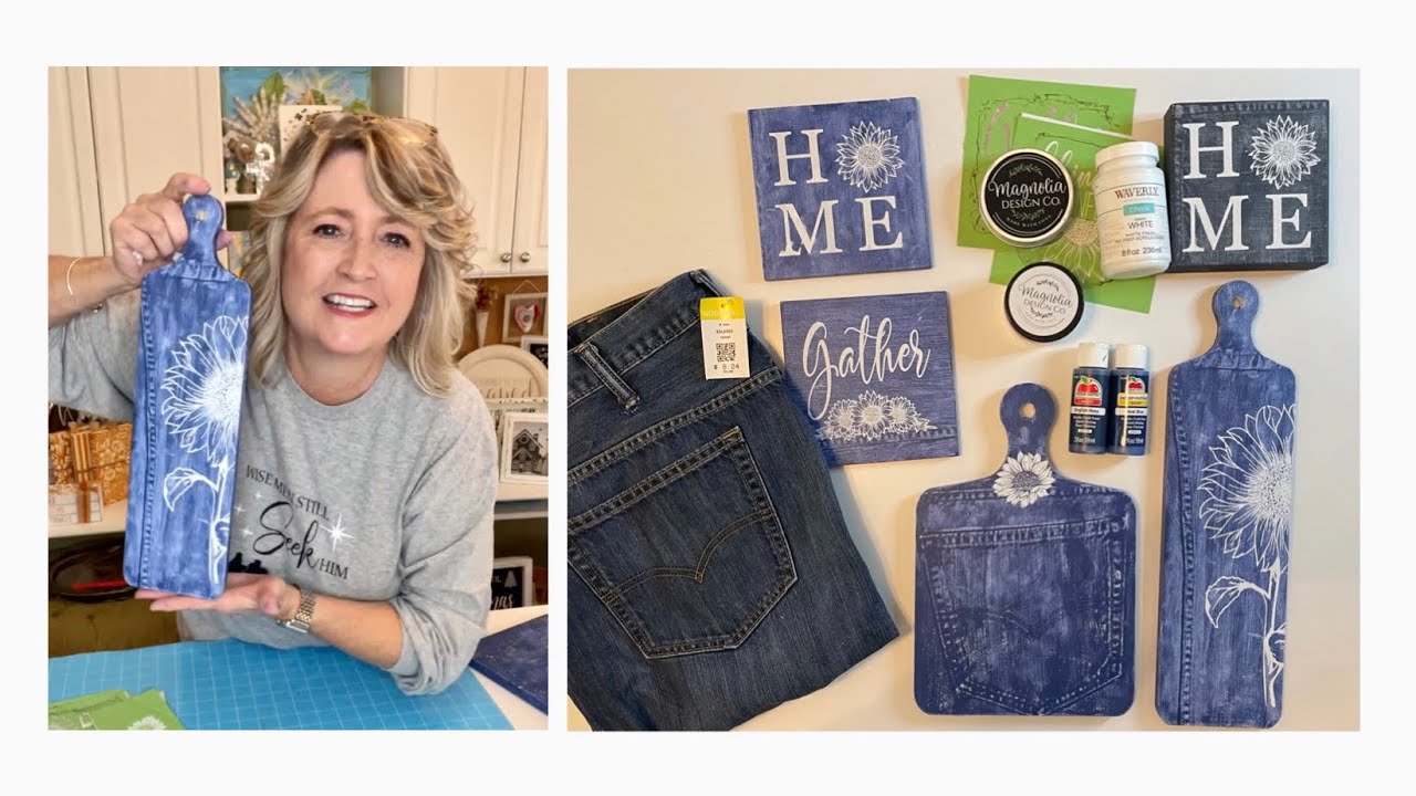 Amazing Denim Paint Impression with Sunflowers | Magnolia Design Co