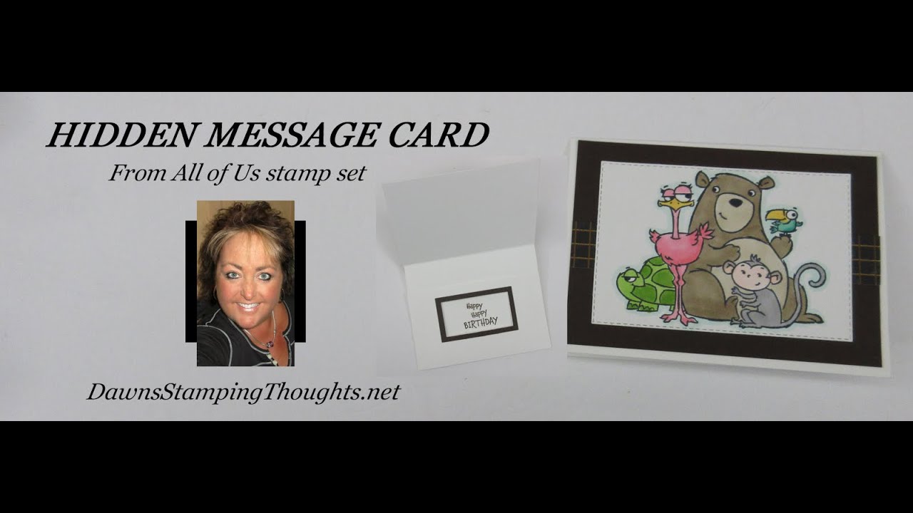 HIDDEN MESSAGE CARD  From All of Us