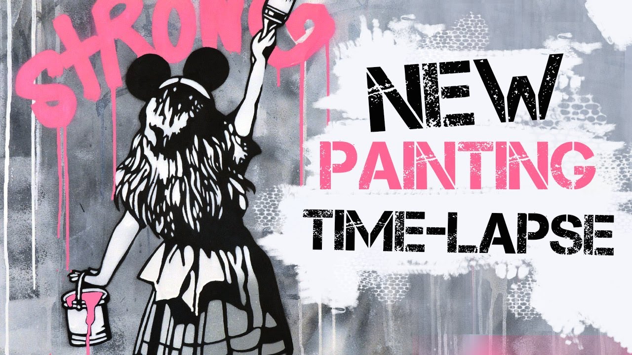NEW PAINTING  (STRONG) - Spraypaint on canvas STREETART