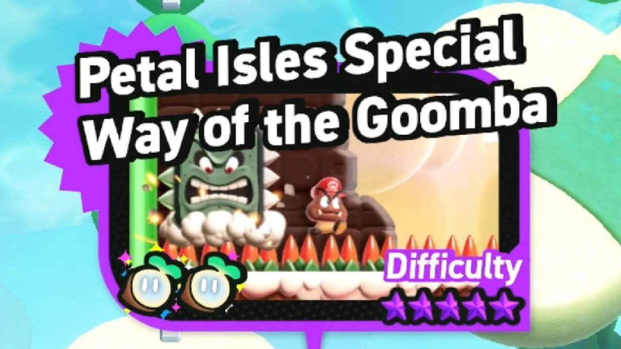 Way of the Goomba Petal Isles Special 100% All Coins and Wonder Seeds Super Mario Bros Wonder