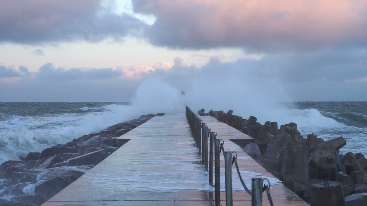 Vorupør im Oktober 2021, Wind und Wellen