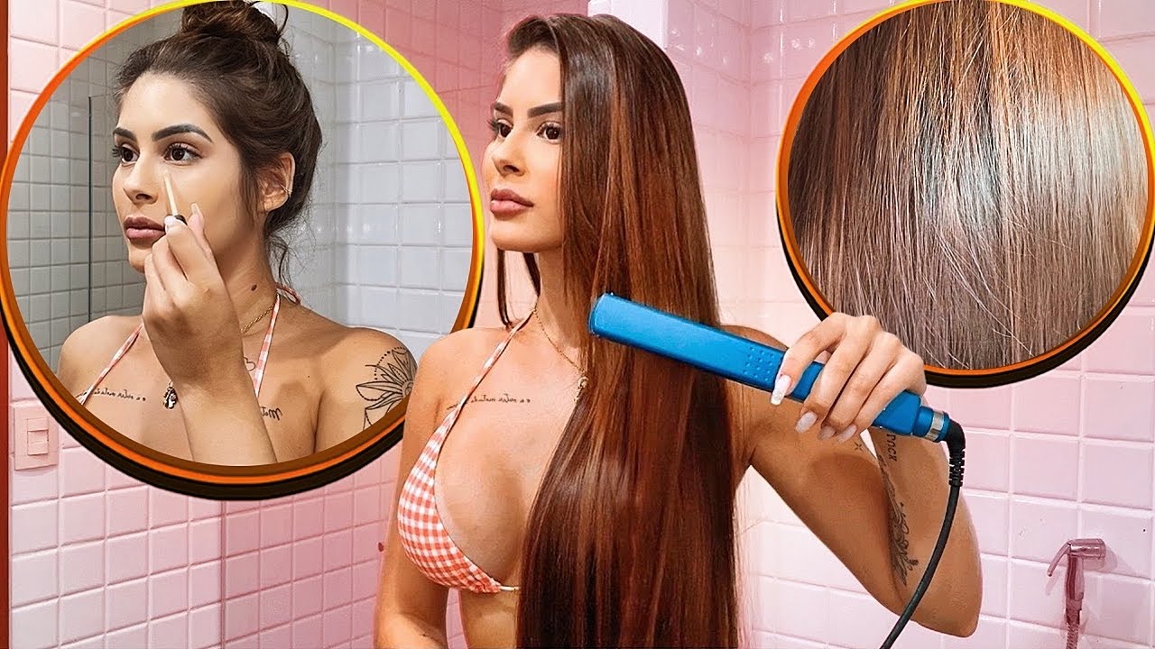 SE ARRUME COMIGO + COMO EU FAÇO CHAPINHA SEM DANIFICAR O CABELO