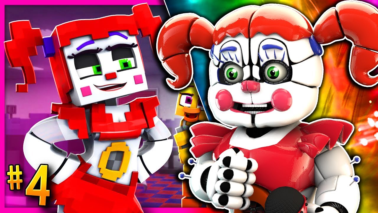 Circus Baby Reacts To FNAF MINECRAFT 