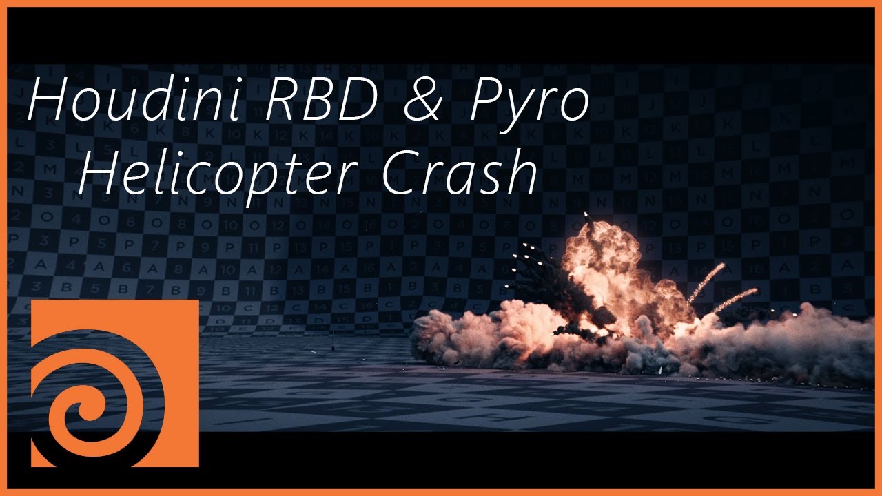 Houdini RBD & Pyro Simulation | Helicopter Crash