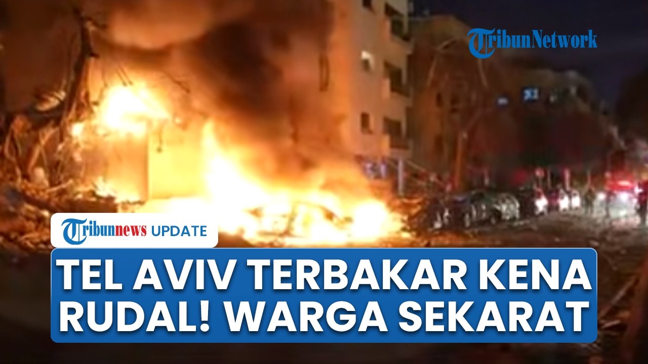 Rekaman CCTV Detik-detik Rudal Balistik Iran Hantam Israel, Tel Aviv Terbakar hingga Warga Sekarat