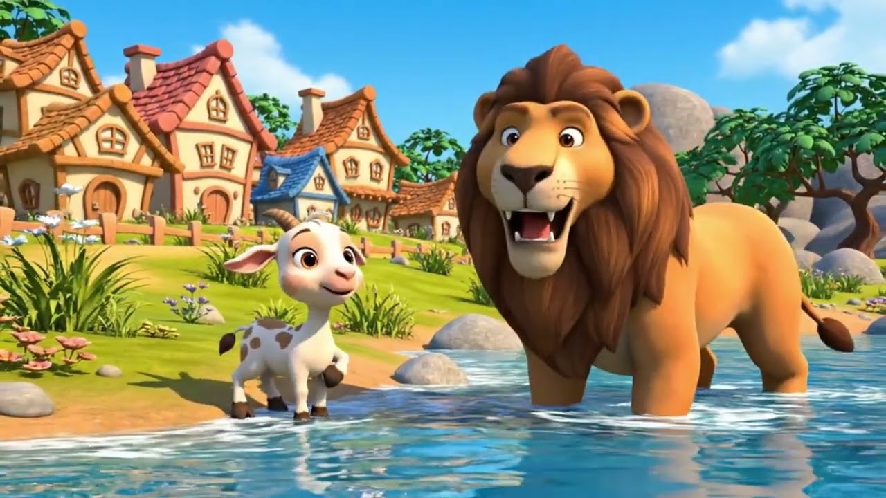 شیر اور بکری کی دوستی 🦁🐐 | 3D Cartoon Urdu Story | Kids Moral Story