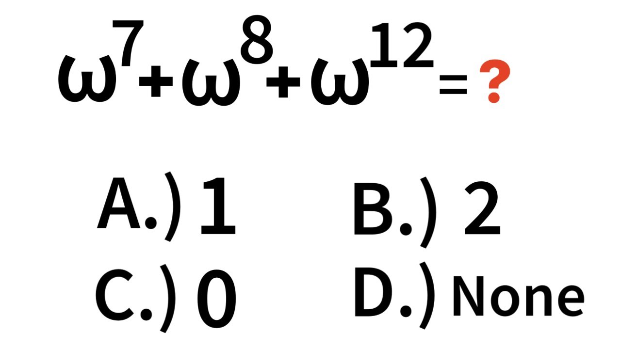 A Wonderful Maths Problem. Maths Tricks With Omega.