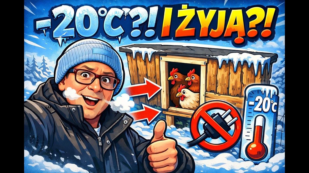 Bez prądu, bez grzania – a jednak dały radę! Kurnik z obladrów po 2 miesiącach mrozów