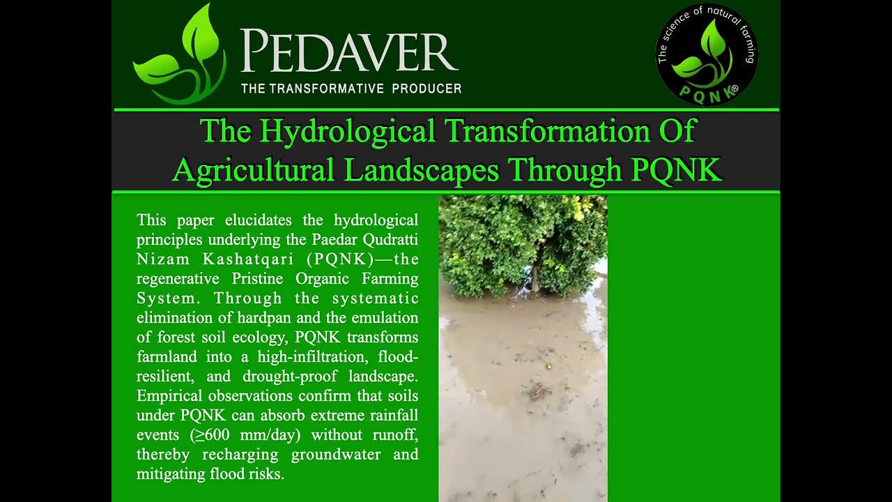 The Hydrological Transformation of Agricultural Landscapes Through PQNK