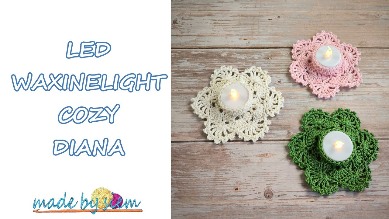LED WAXINELIGHT COZY DIANA - TUTORIAL - CROCHET - ENGLISH