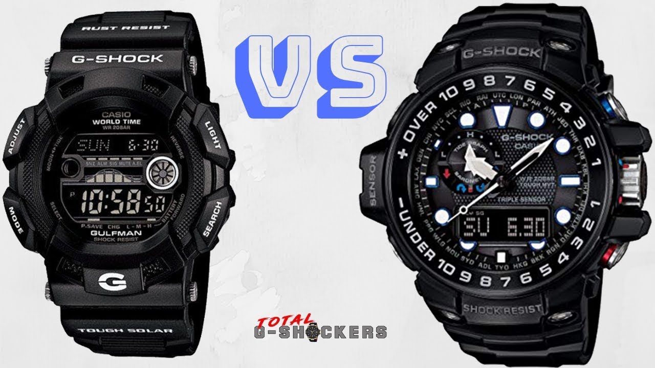 Casio G-Shock Gulfman против G-Shock Gulfmaster | GR9110BW-1 против GWN1000B-1A