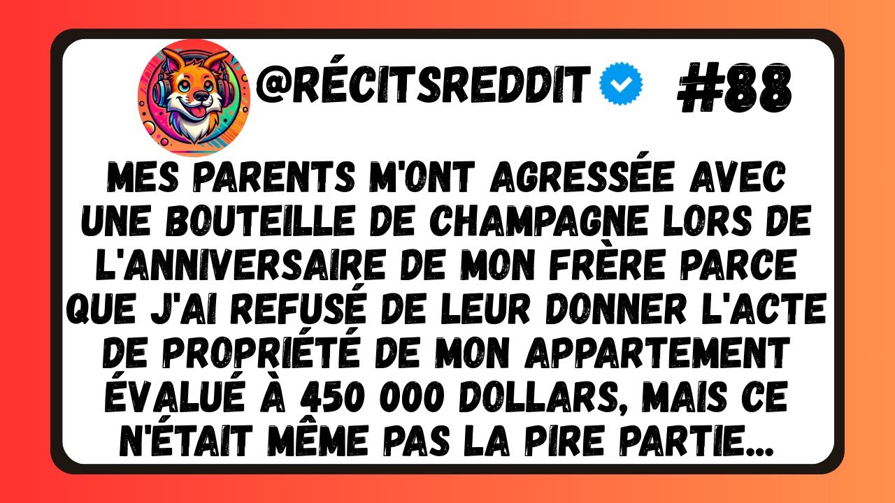 MA MÈRE M’A ATTAQUÉE À LA FÊTE CAR J’AI REFUSÉ DE DONNER L’ACTE DE MON APPARTEMENT À MON FRÈRE