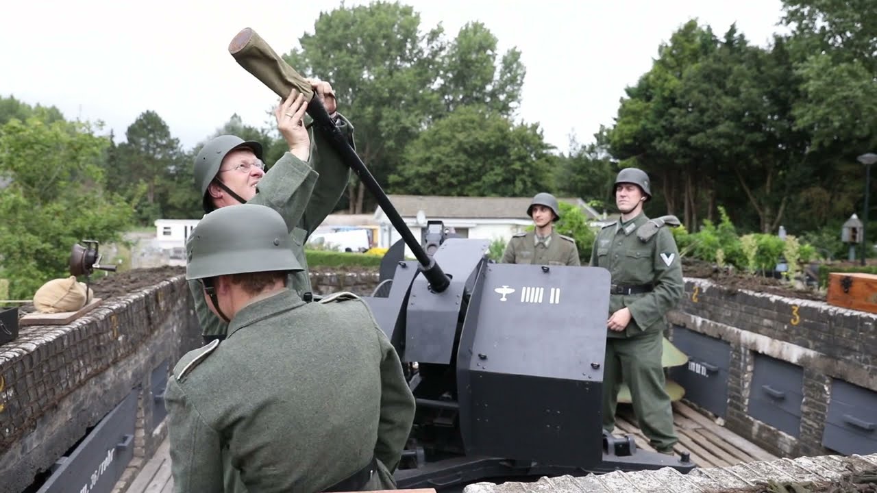 Flak 38 in actie op bunker 9508 Dordrecht