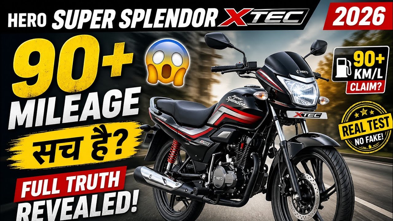 Hero Super Splendor XTEC 2026 – Full Review, Features, Mileage & Price | Smart 125cc Commuter