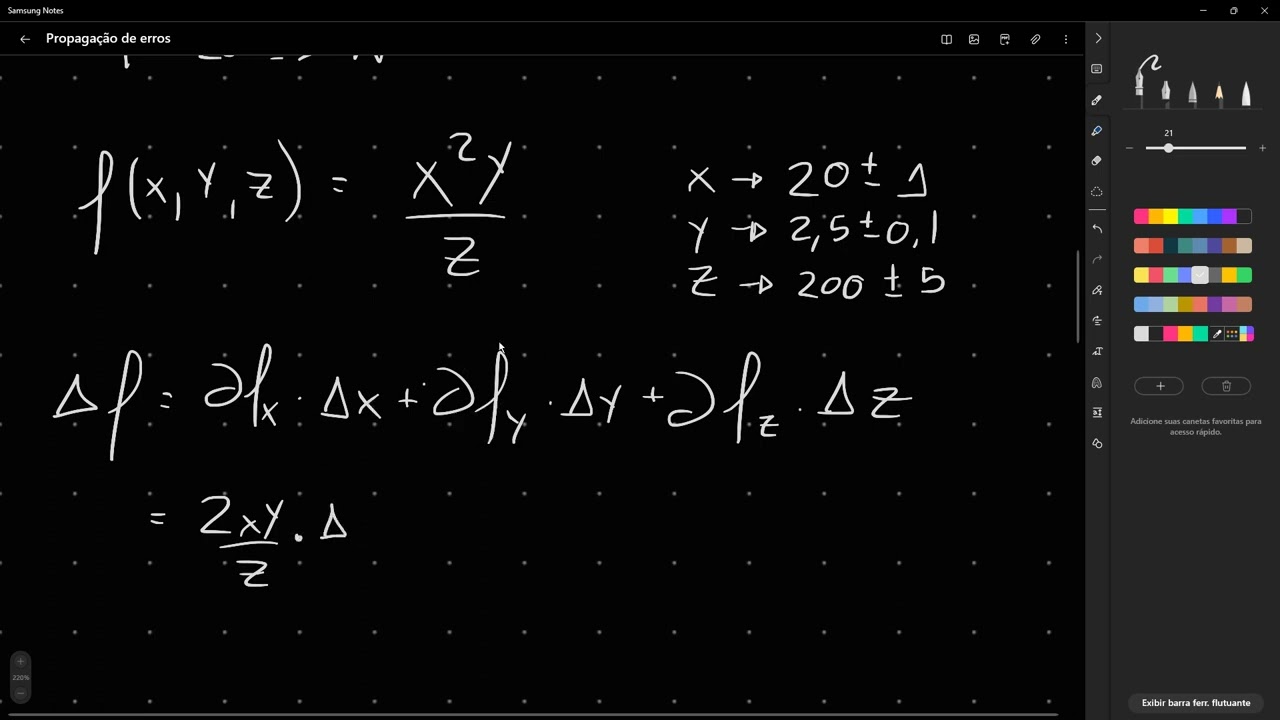 Física Experimental: Sobre propagação de erros (Ler descrição)
