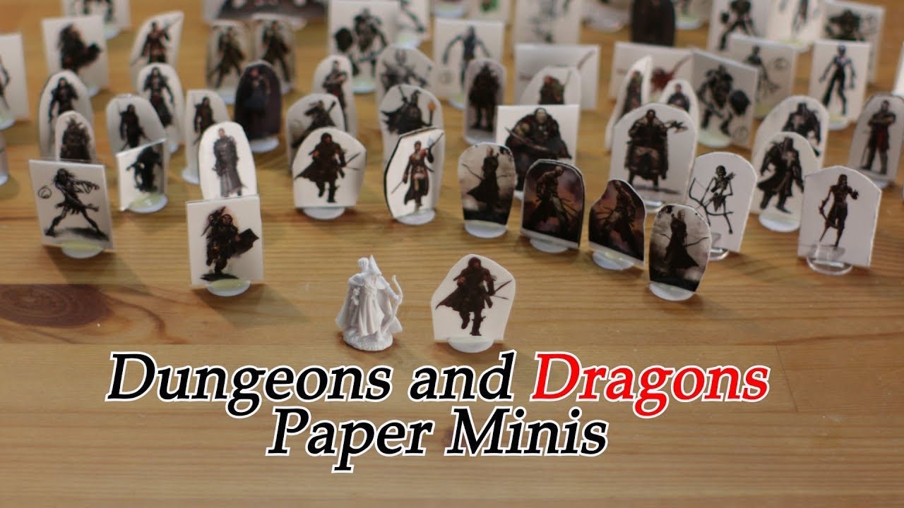How to make Dungeons and Dragons Paper Miniatures | D&D Pathfinder Warhammer Minis