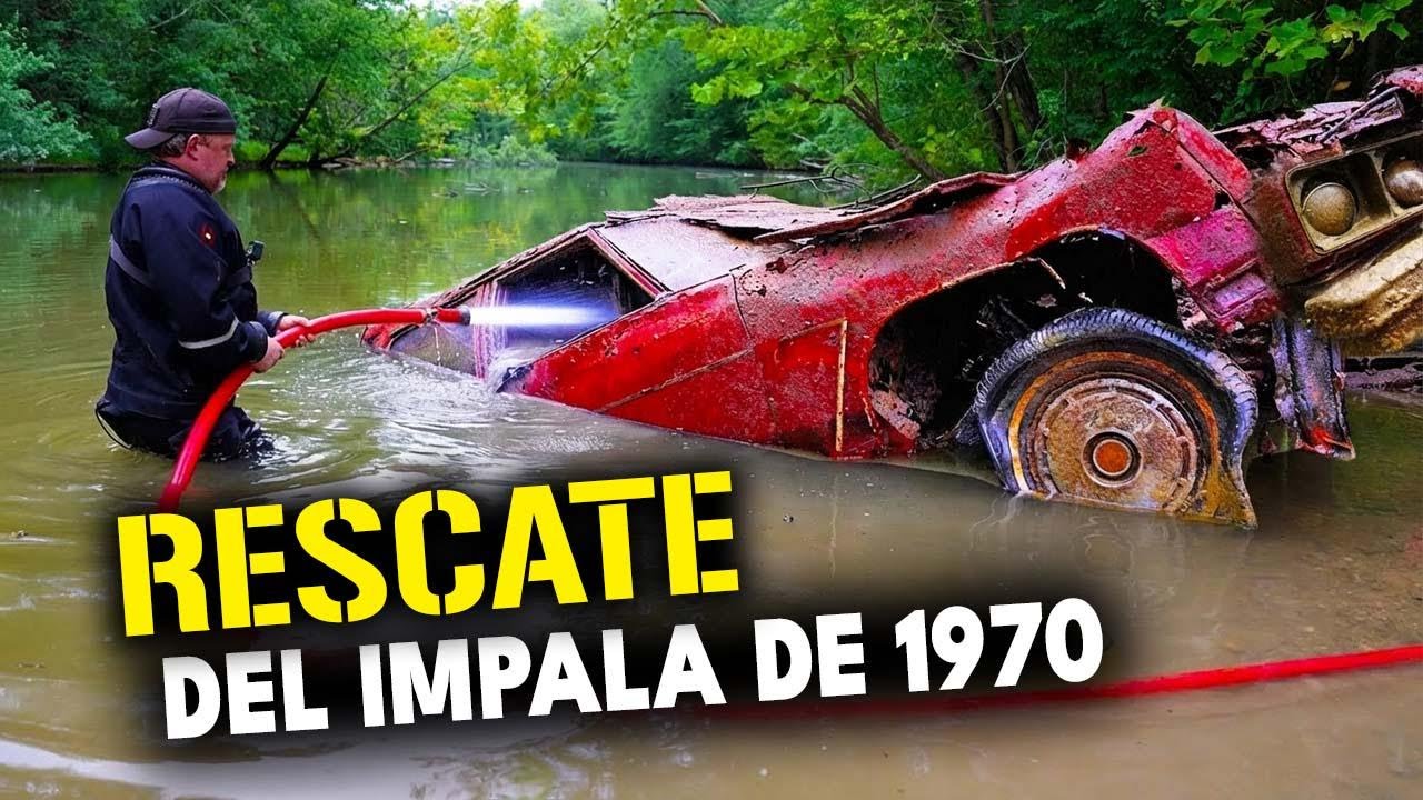 ¡Encuentran una Chevy Impala Wagon de los 70 tras 50 años bajo el agua!