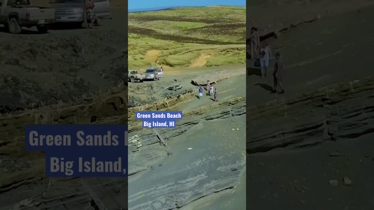 Drone Green Sands Beach - Big Island, Hawaii