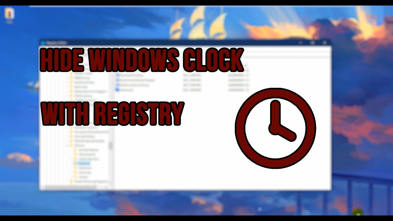 Hide Windows Clock From Registry
