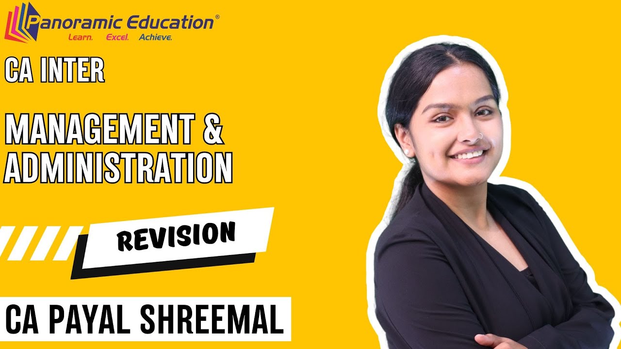 CA Inter Law l Management & Administration l CA Payal Shreemal