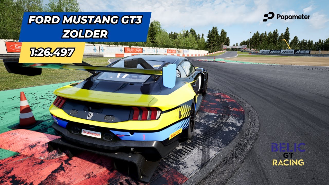 Zolder 1:26.497 - Ford Mustang GT3 - ACC v1.10.3 LFMHL - Data Pack in the description