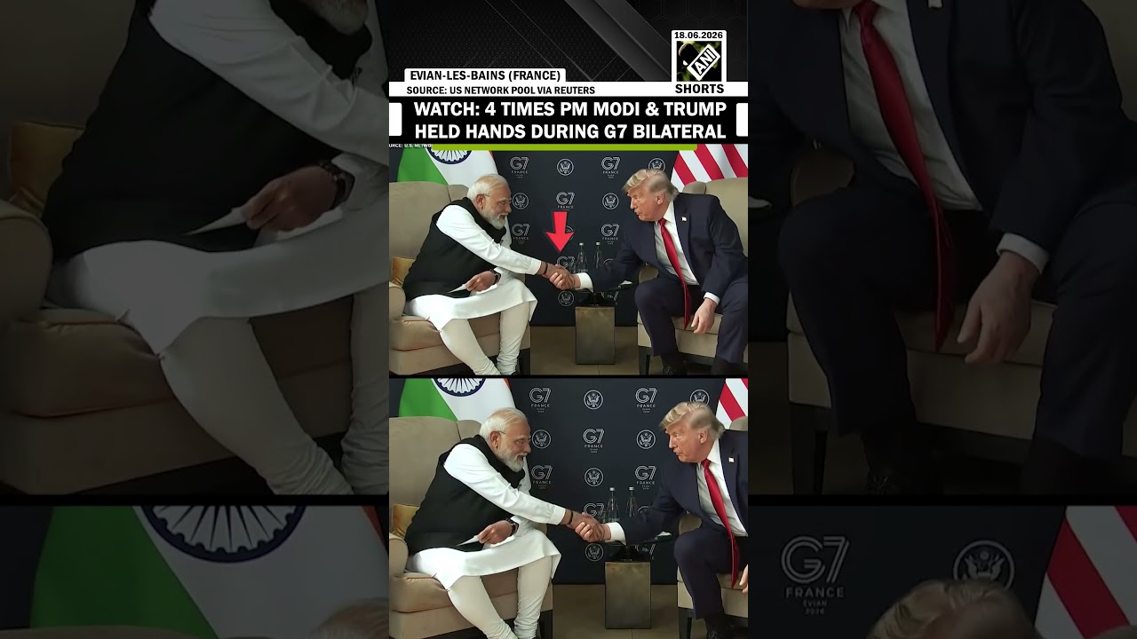 WATCH: 4 times PM Modi and Donald Trump held hands during bilateral meet at G7 Summit