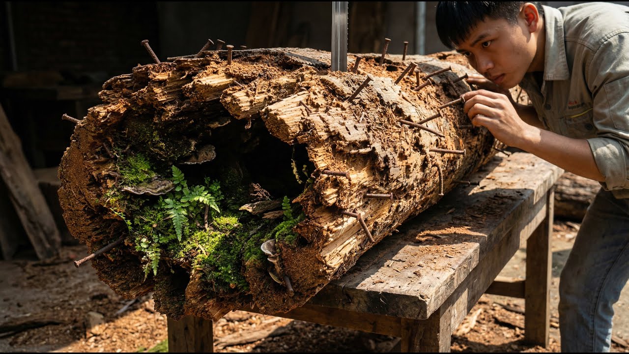 The Wood Industry is SHOCKED! Turning Ugly Rotten Wood Into Art