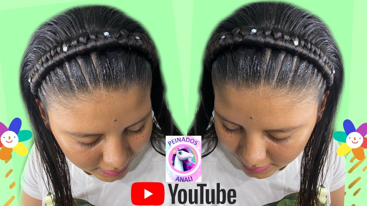 Trenza infinita / Trenza oruga en diadema / Peinados fáciles