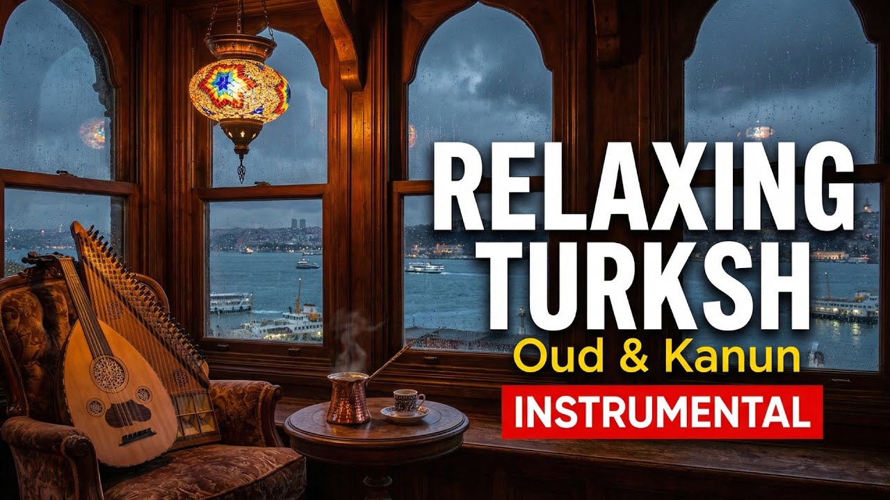 Relaxing Turkish Coffee Shop Music | 12 Hours Oud & Kanun Instrumental Songs for Study