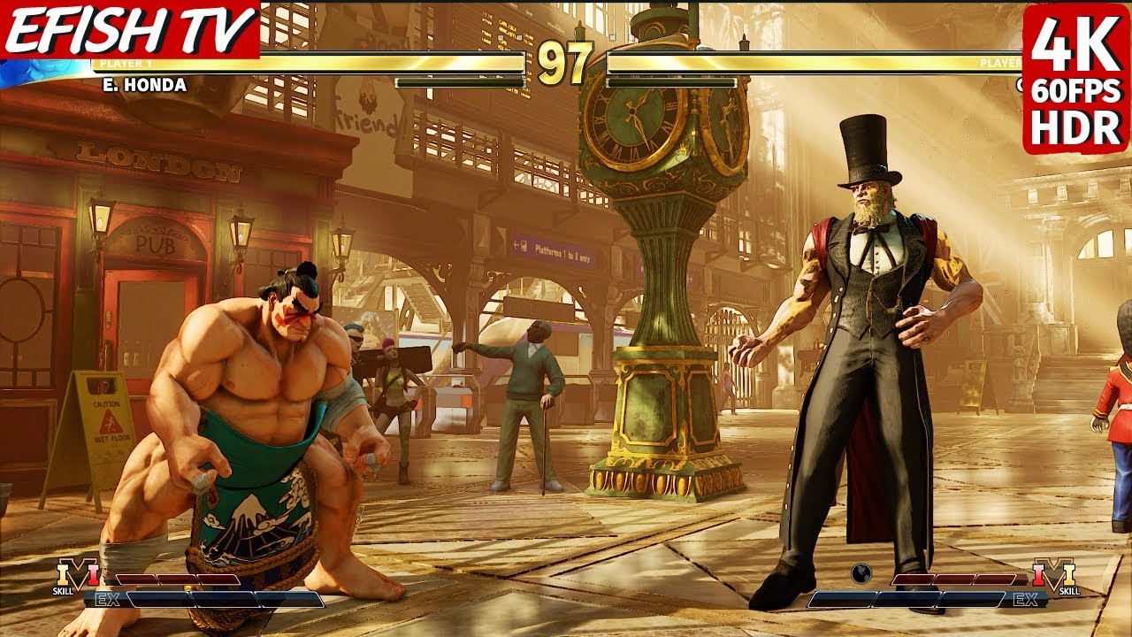 E. Honda vs G (Hardest AI) - Street Fighter V | 4K 60FPS HDR