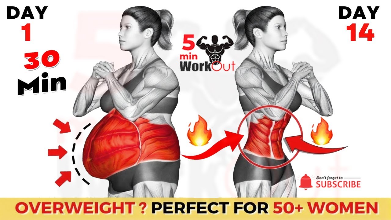➜ Over 50, Overweight : Lose Belly Standing 🔥 ➜ 30-Min Gentle (New Exercises) Perfect For Women