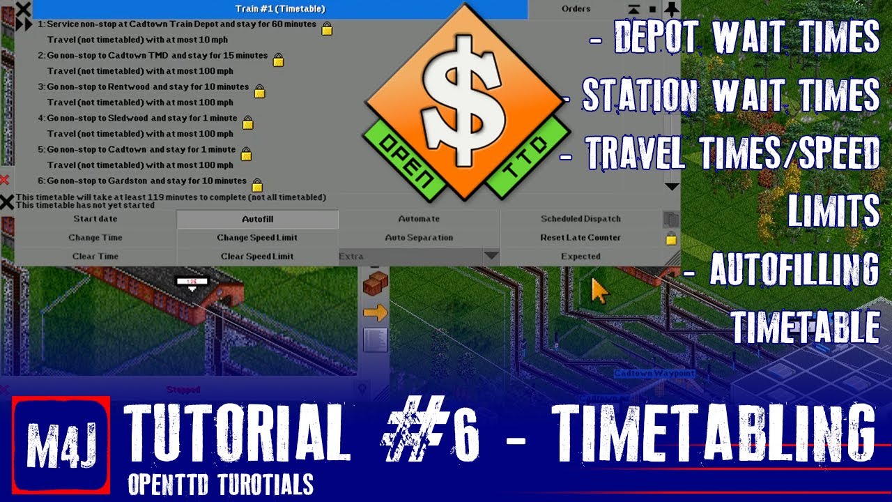 OpenTTD JGR Tutorials | #6 | Timetabling