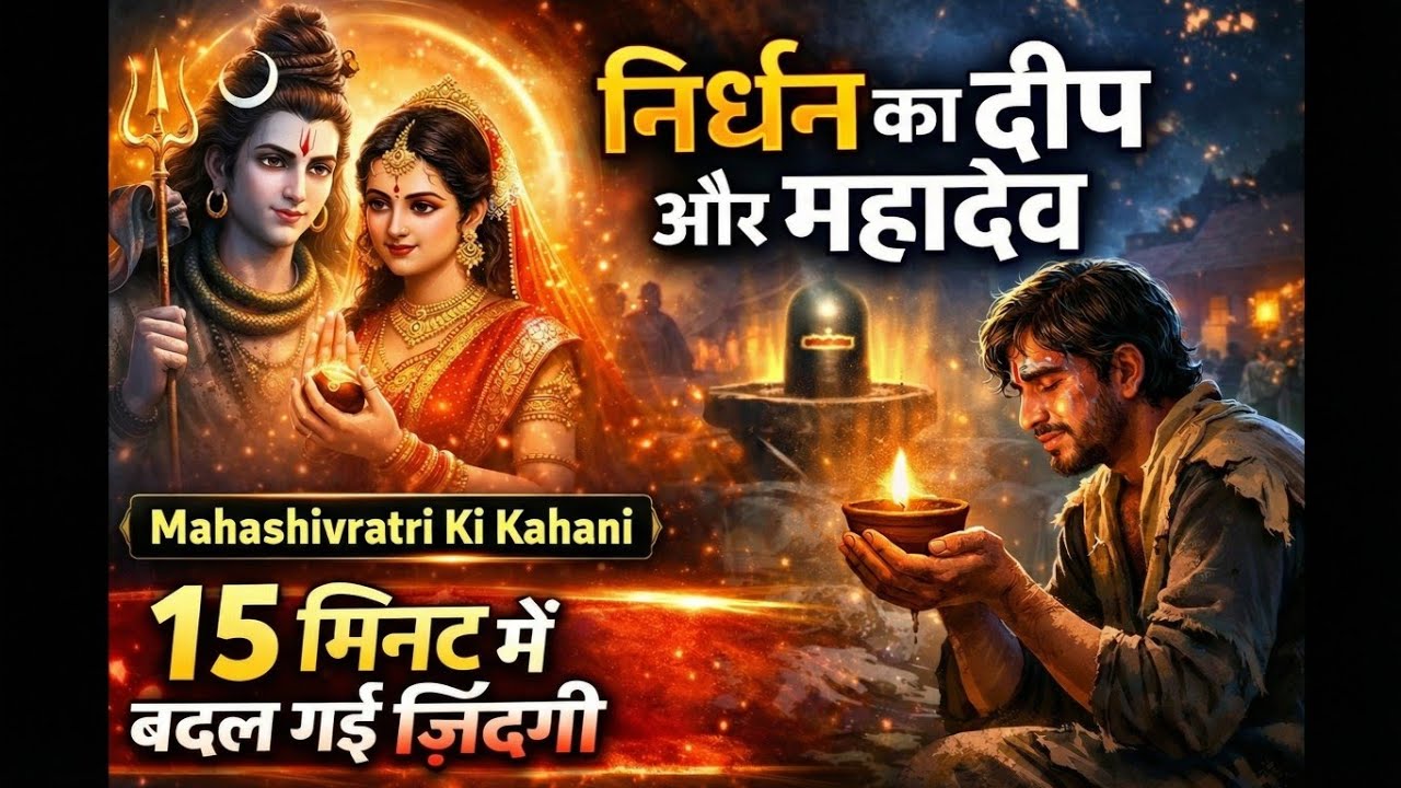 निर्धन का दीप और महादेव |15 मिनट में बदल गई जिंदगी|भोलेनाथ कहानी पथ| Shiv kripa #shivratri #kahani 