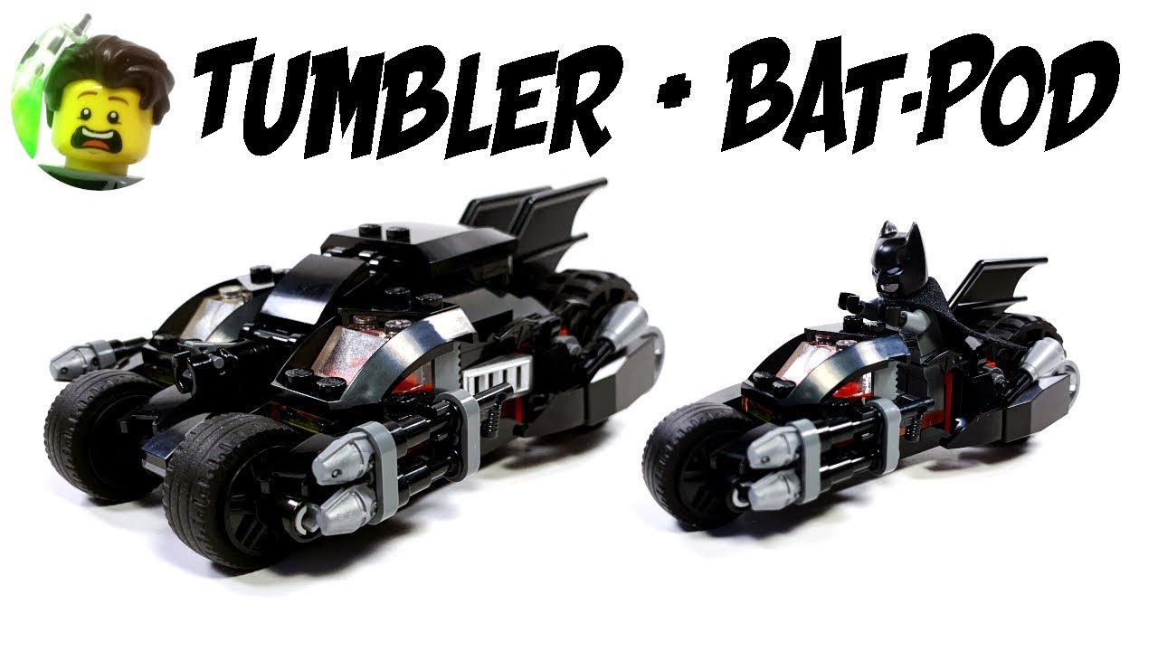 Custom LEGO Dark Knight Tumbler with Batpod