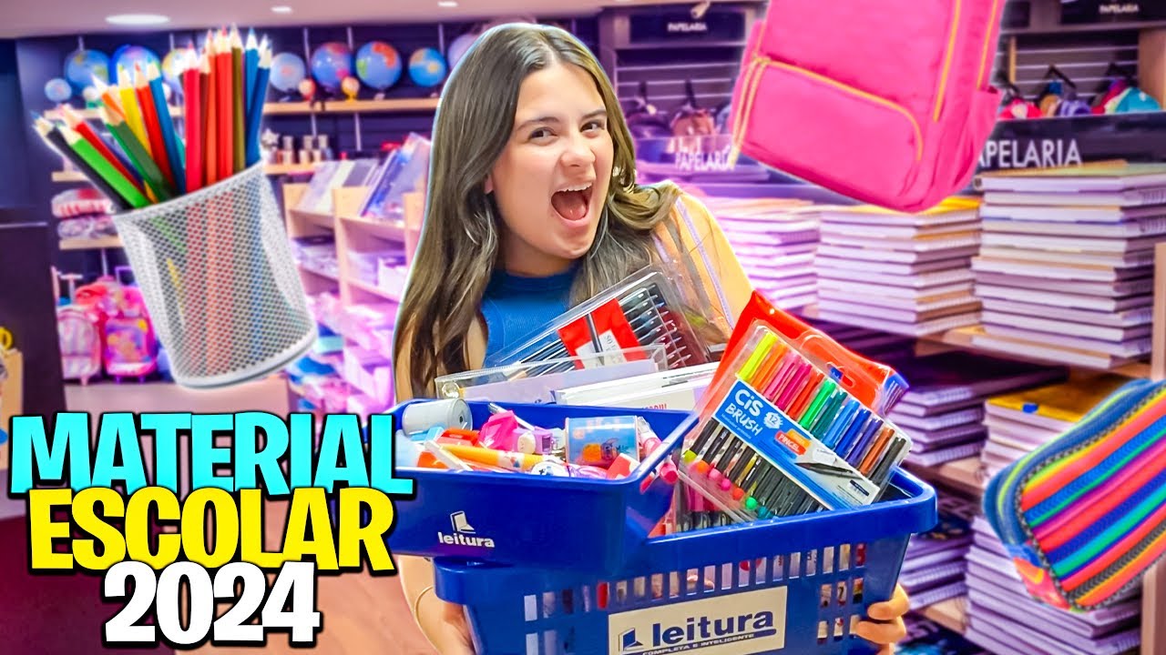 COMPRANDO MEU MATERIAL ESCOLAR 2024!!!