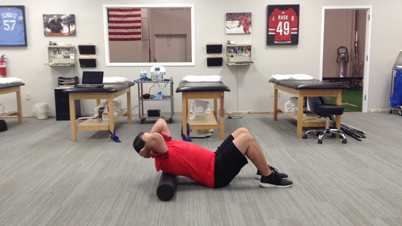 Foam roller thoracic extension