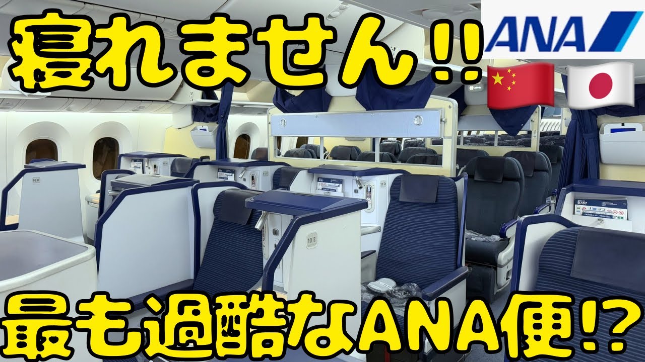【深夜発＆短距離】ANAのビジネスクラスなのに辛すぎる国際線を利用すると...Shanghai→Tokyo ANA