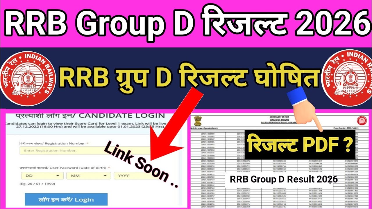 RRB Group D Result 2026 Link 🟡 RRB Group D Result 2026 Kaise Dekhe ? How To Check RRB Group D Result
