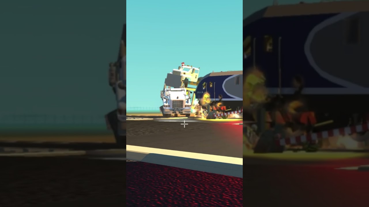 Scrap Mechanic Trains vs car (60)
