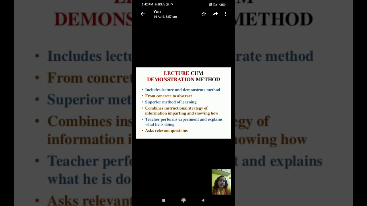Lecture- cum- demonstration method