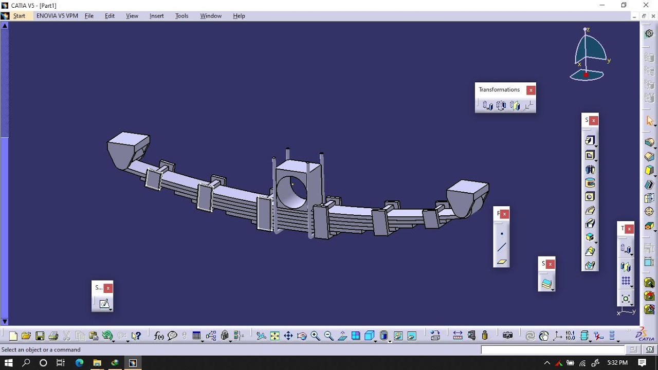 Design of Leaf Suspension System in Catia V5