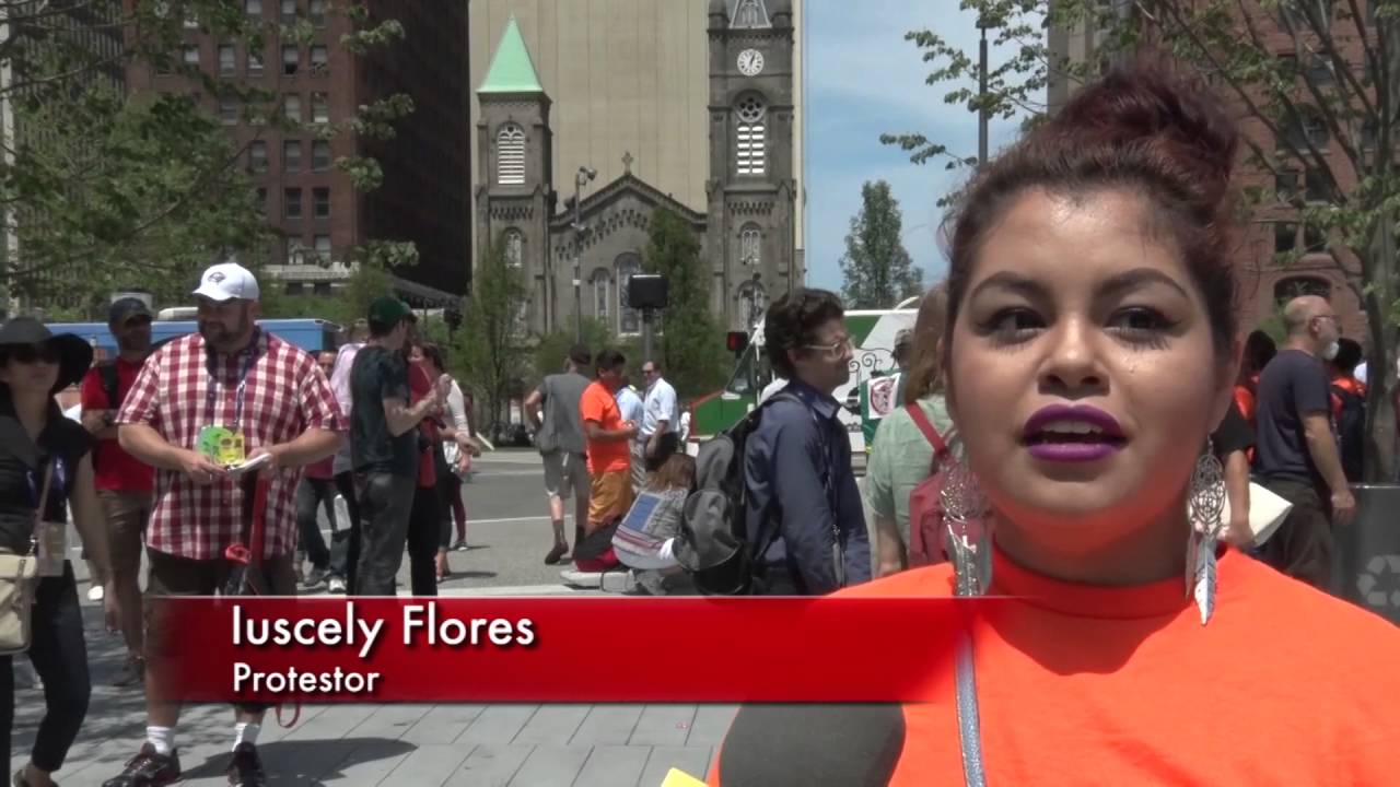 Protest Group Builds Human Wall in Opposition to Trump Immigration Policies