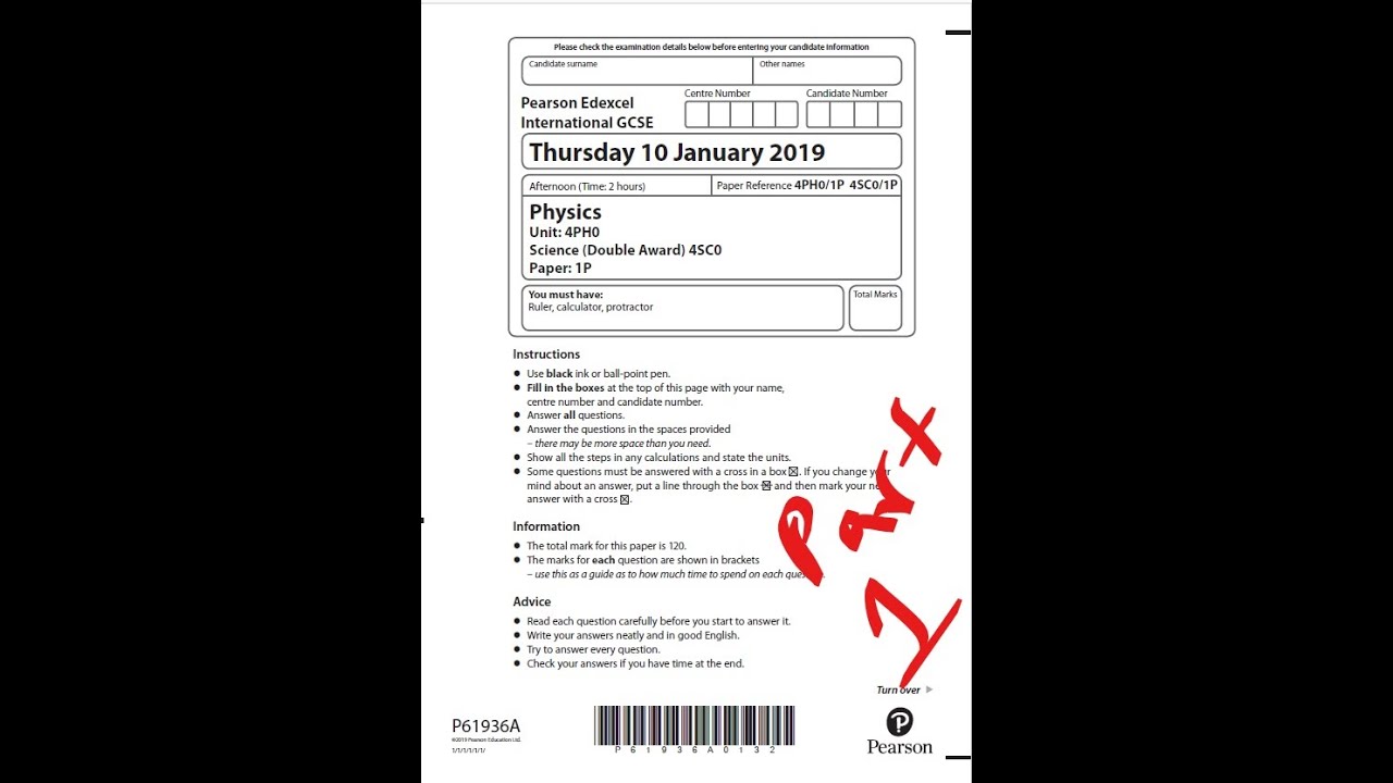 Edexcel IGCSE Physics p1 January 2019 4PH0/1P Question 1-4  #physics #pastpapers