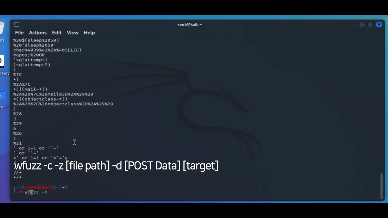 [Kali] wfuzz를 활용한 SQL Injection