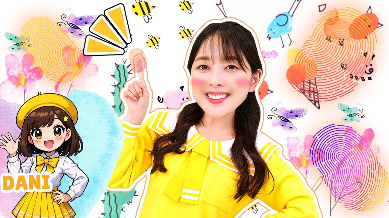 [DANISCHOOL] Fingerprints Fun Art! Learn About Fingerprints & Make a Colorful Stamp Painting!